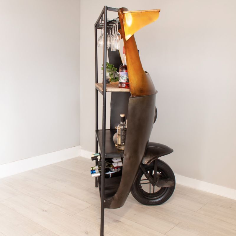 Bar Unit Midnight Tuk Tuk Industrial Home Bar