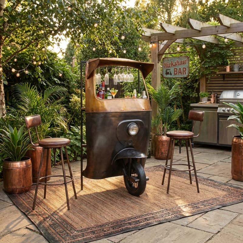 Bar Unit Midnight Tuk Tuk Industrial Home Bar