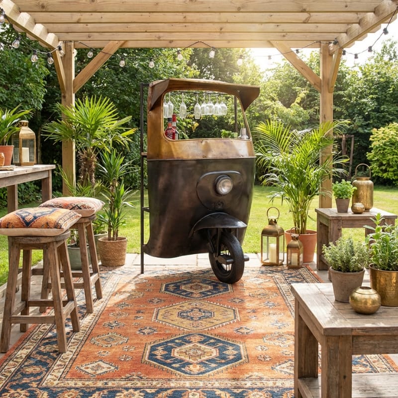 Bar Unit Midnight Tuk Tuk Industrial Home Bar