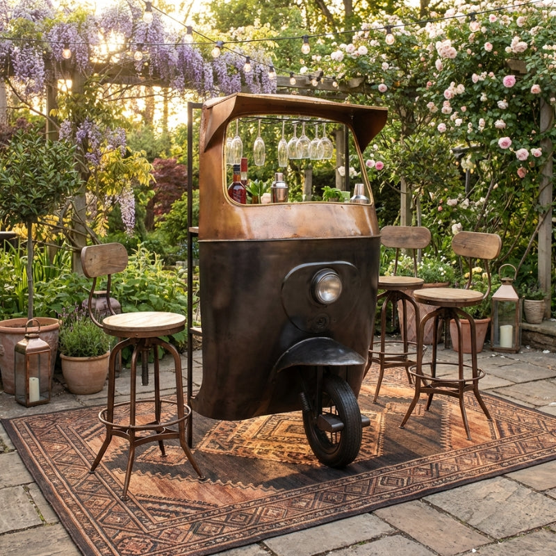 Midnight Tuk Tuk Industrial Home Bar