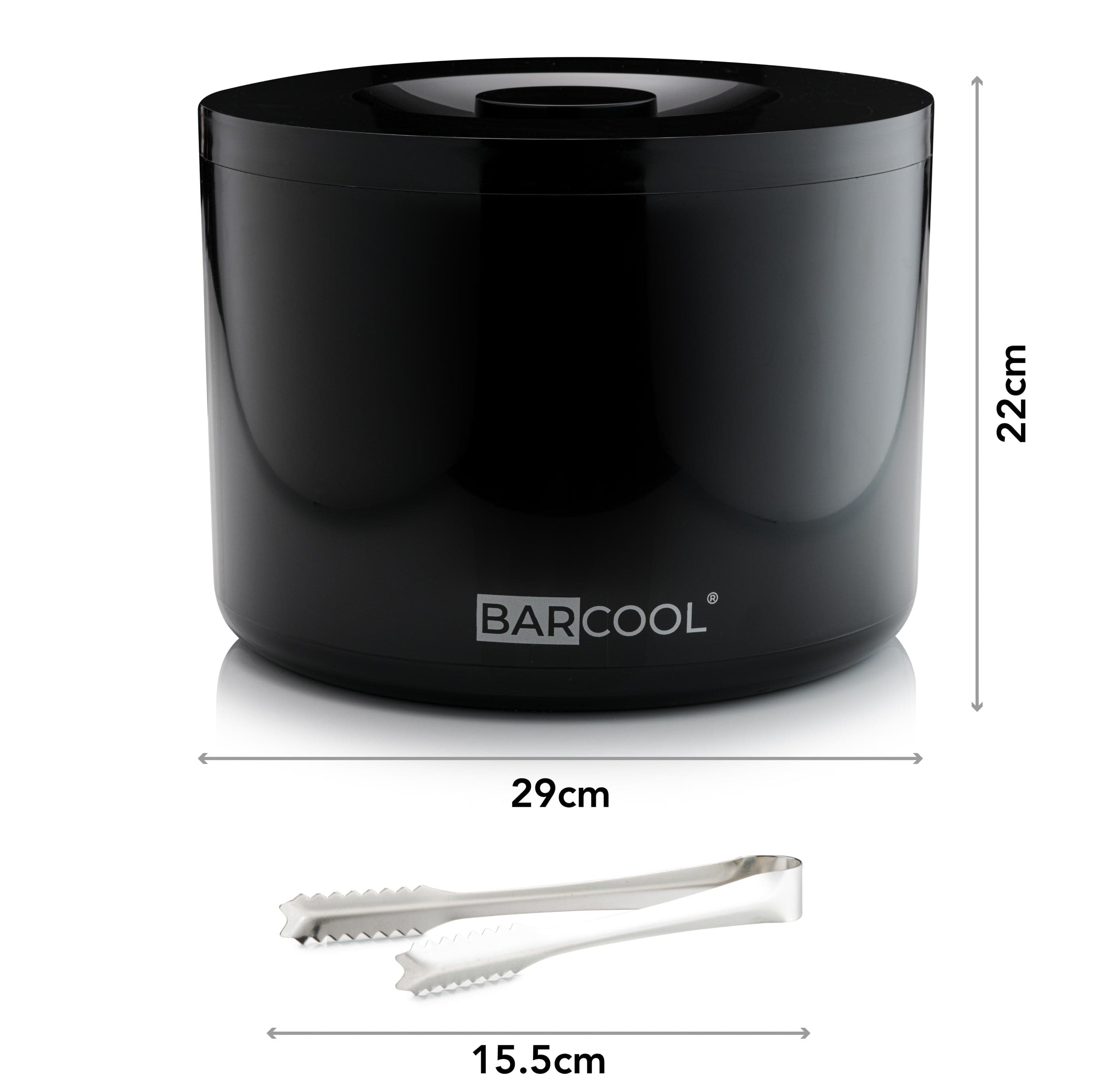 Barware Barcool 10L Ice Bucket Round - Black