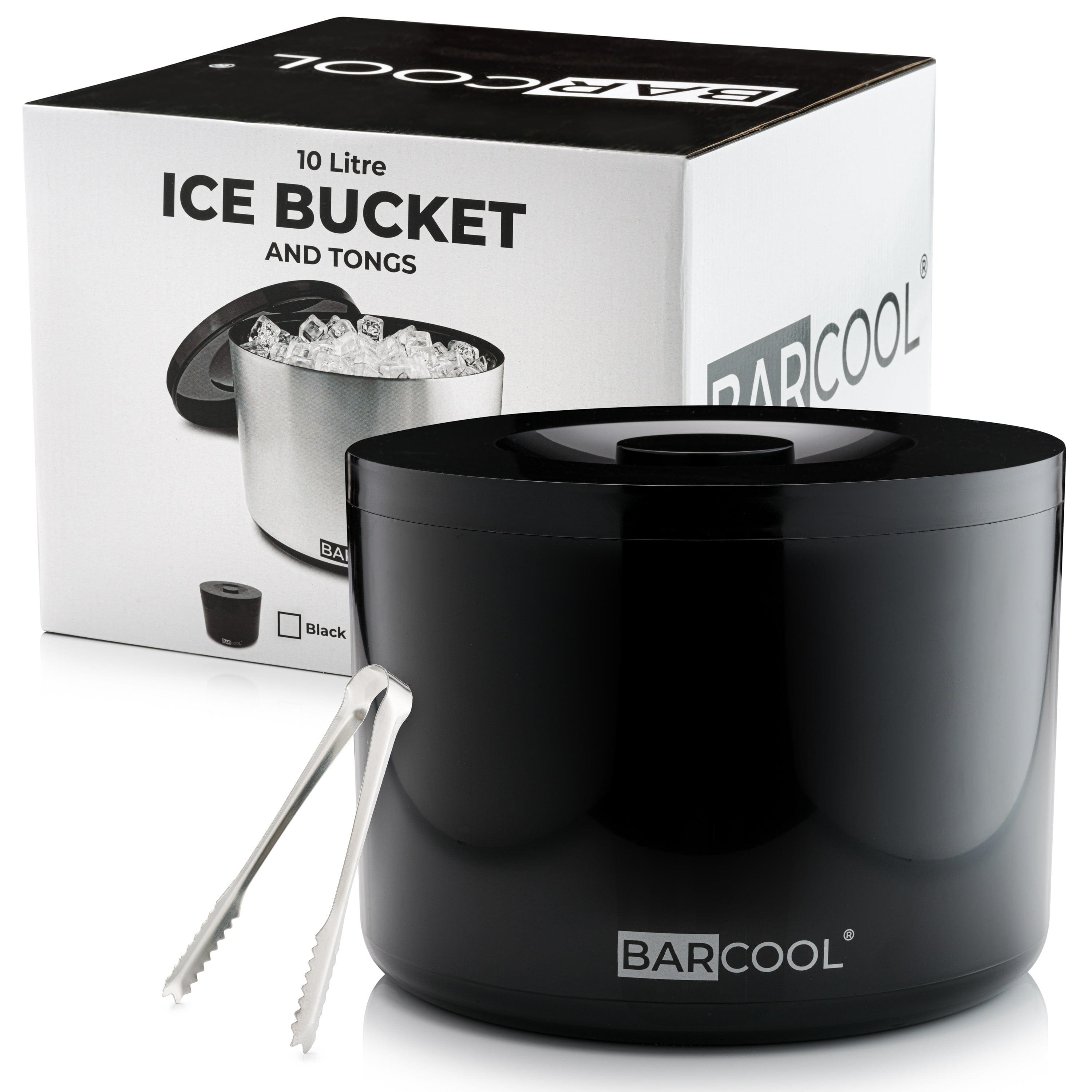 Barware Barcool 10L Ice Bucket Round - Black