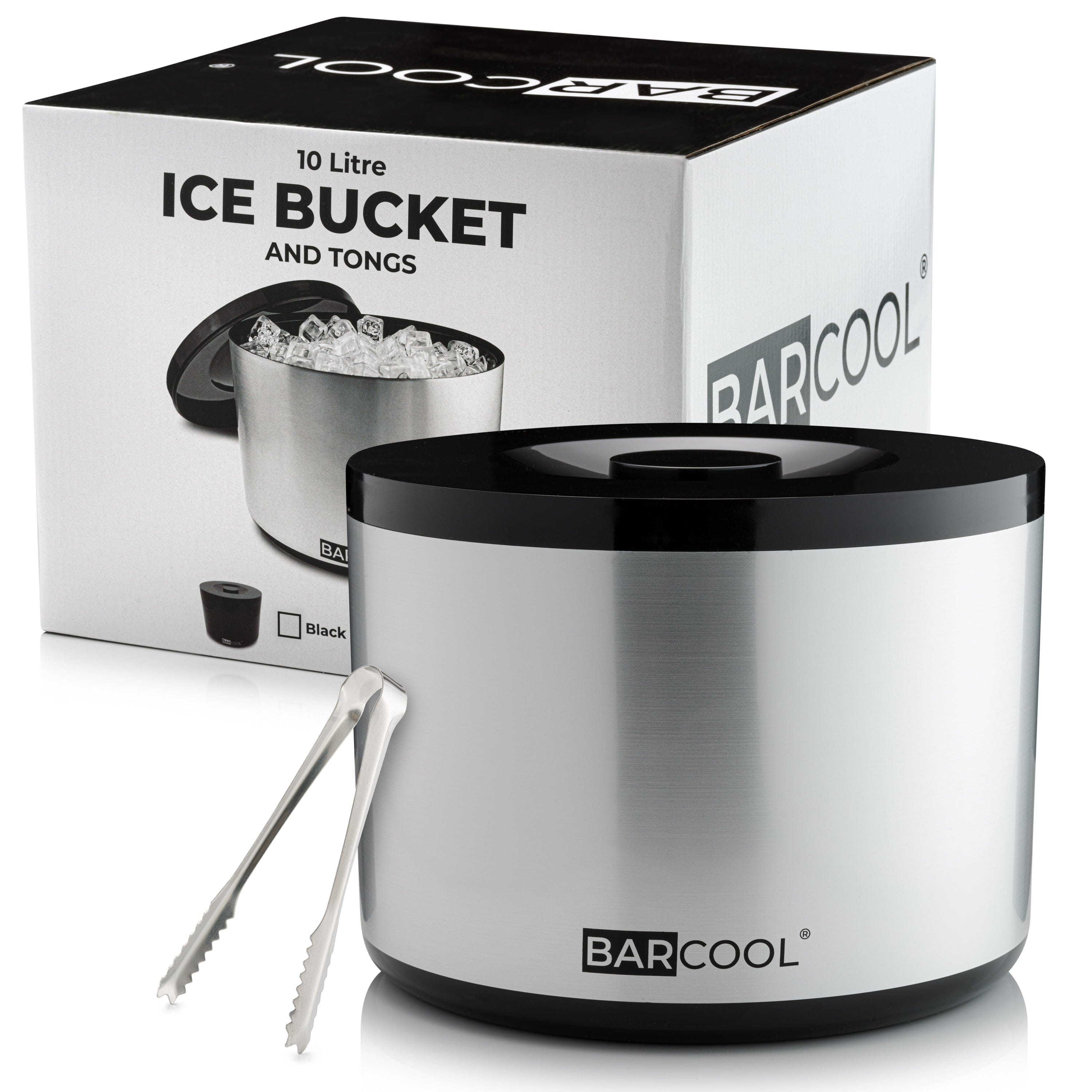 Barware Barcool 10L Ice Bucket Round - Silver