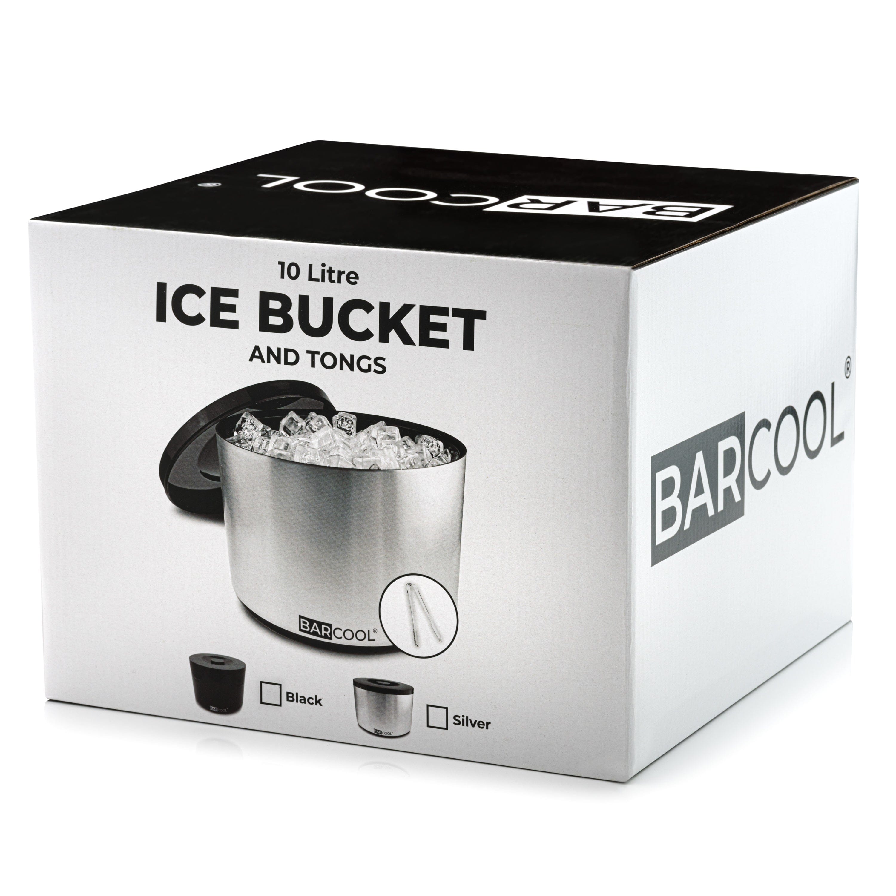 Barware Barcool 10L Ice Bucket Round - Silver