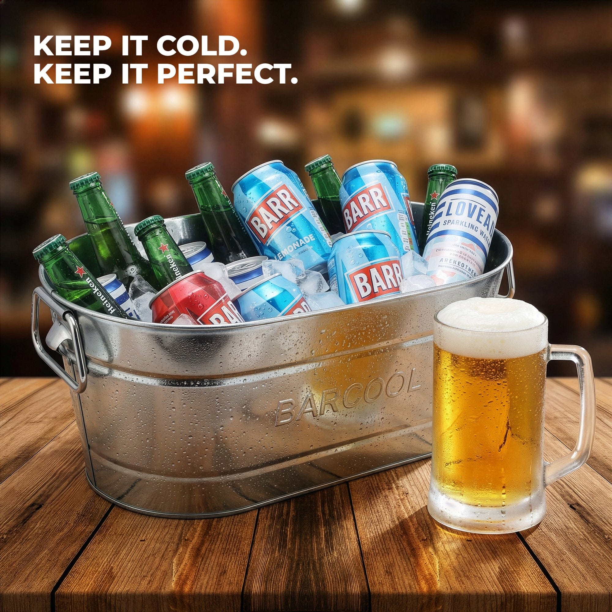 Barware Barcool 12L Galvanised Steel Party Tub