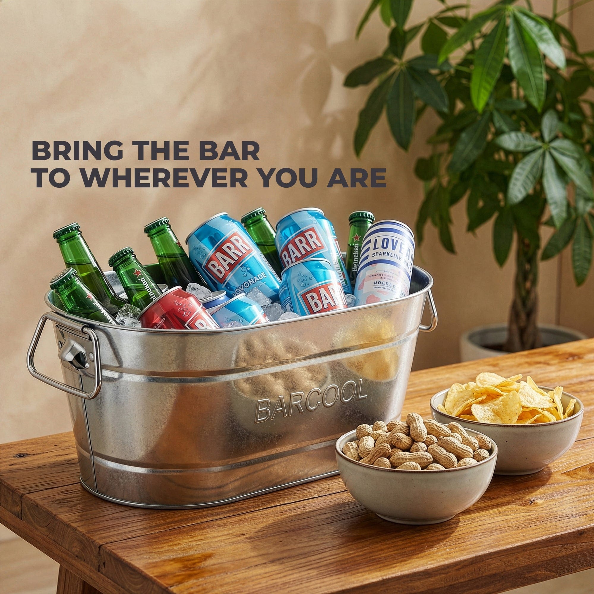 Barware Barcool 12L Galvanised Steel Party Tub