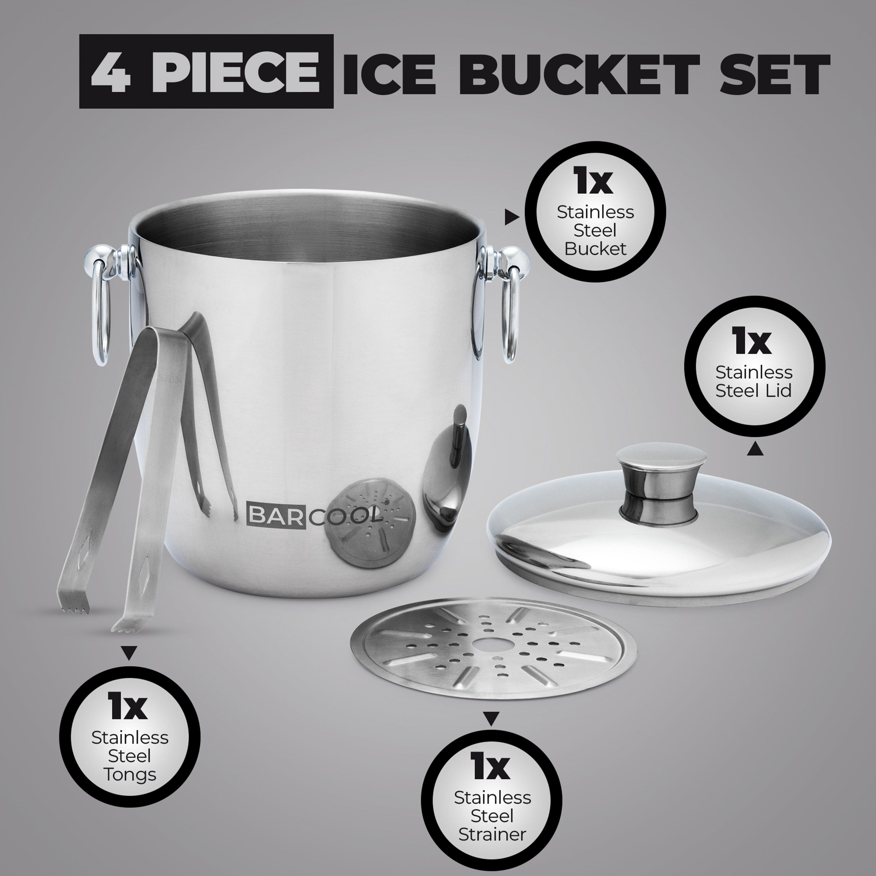 Barware Barcool 3L Stainless Steel Ice Bucket