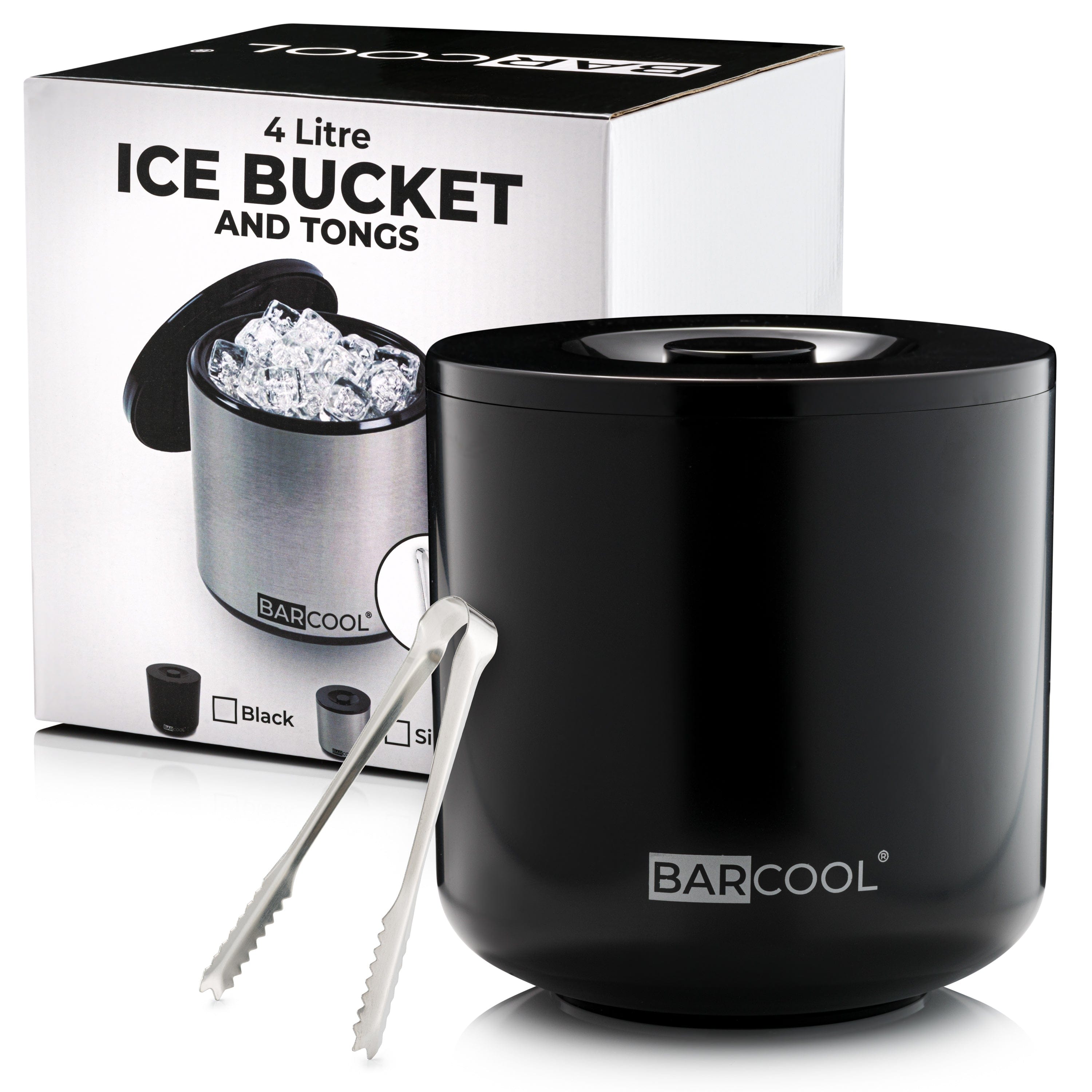 Barware Barcool 4L Ice Bucket Round - Black