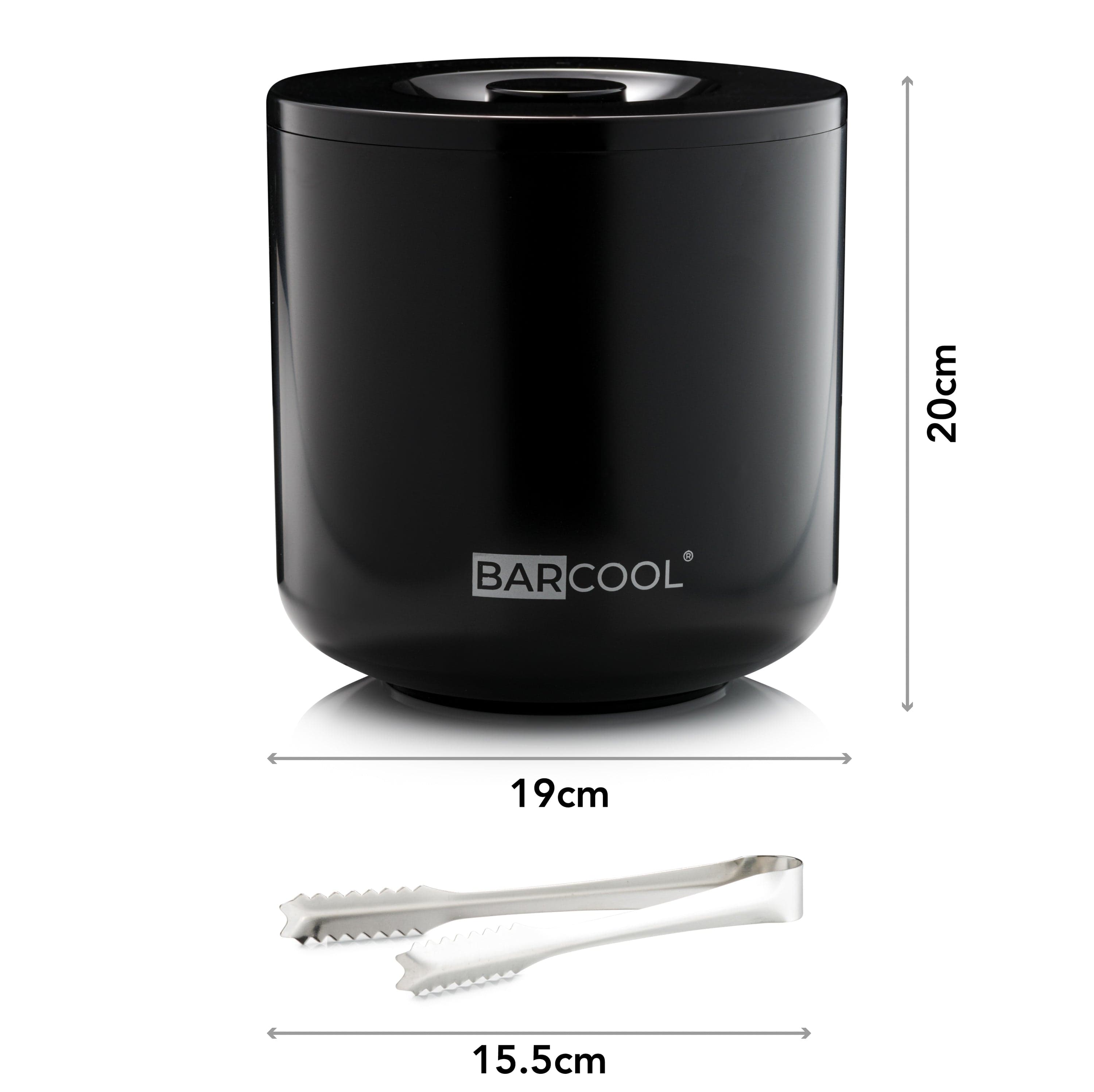 Barware Barcool 4L Ice Bucket Round - Black