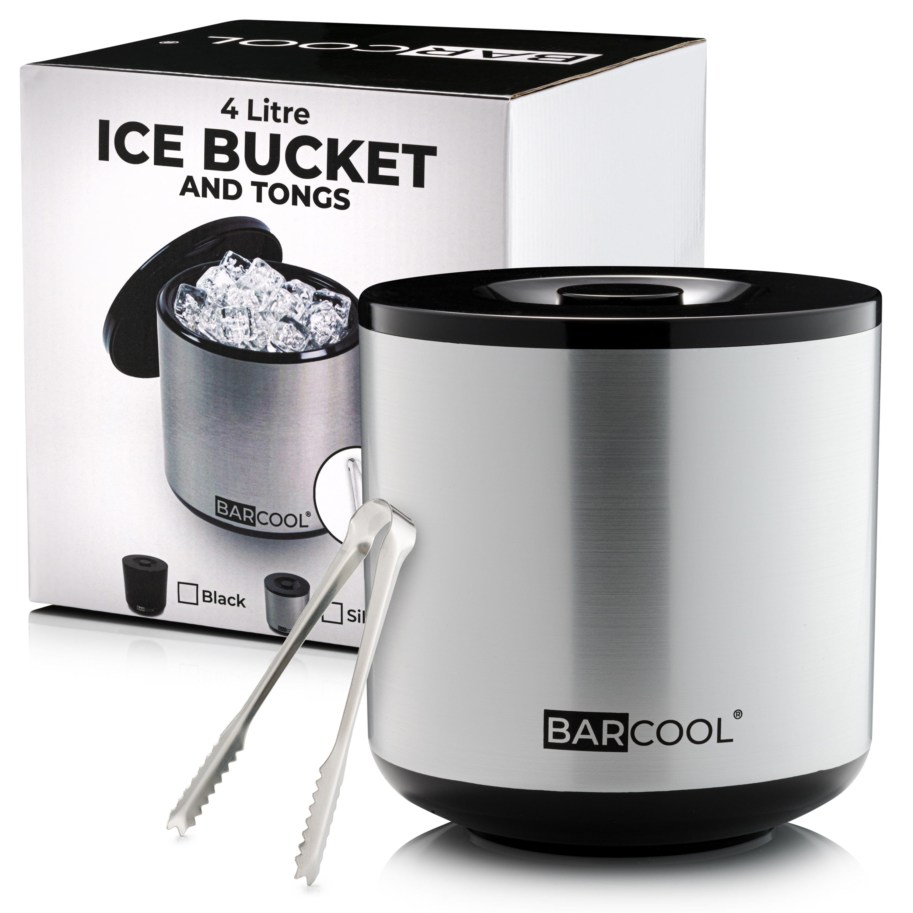 Barware Barcool 4L Ice Bucket Round - Silver