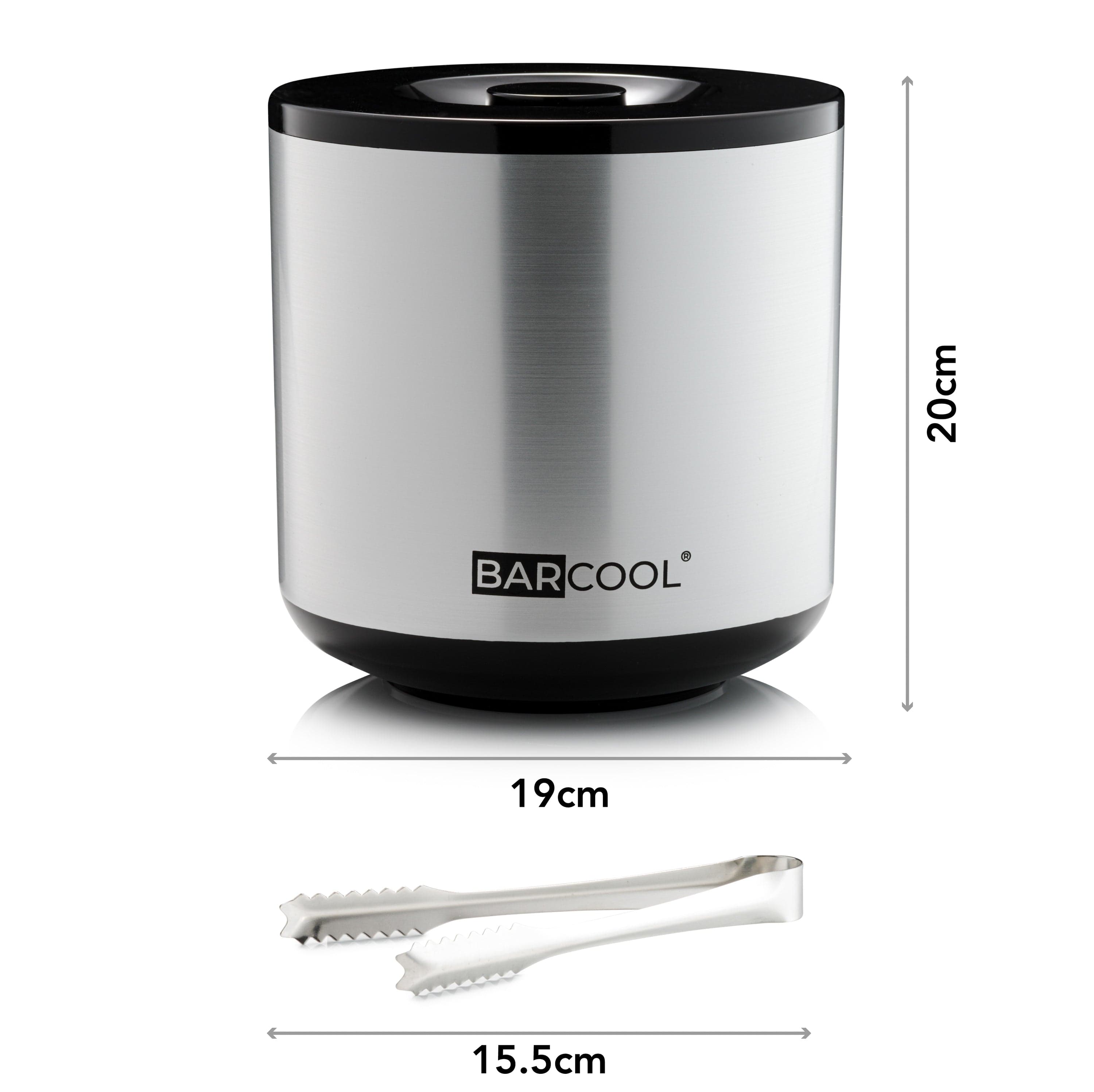 Barware Barcool 4L Ice Bucket Round - Silver
