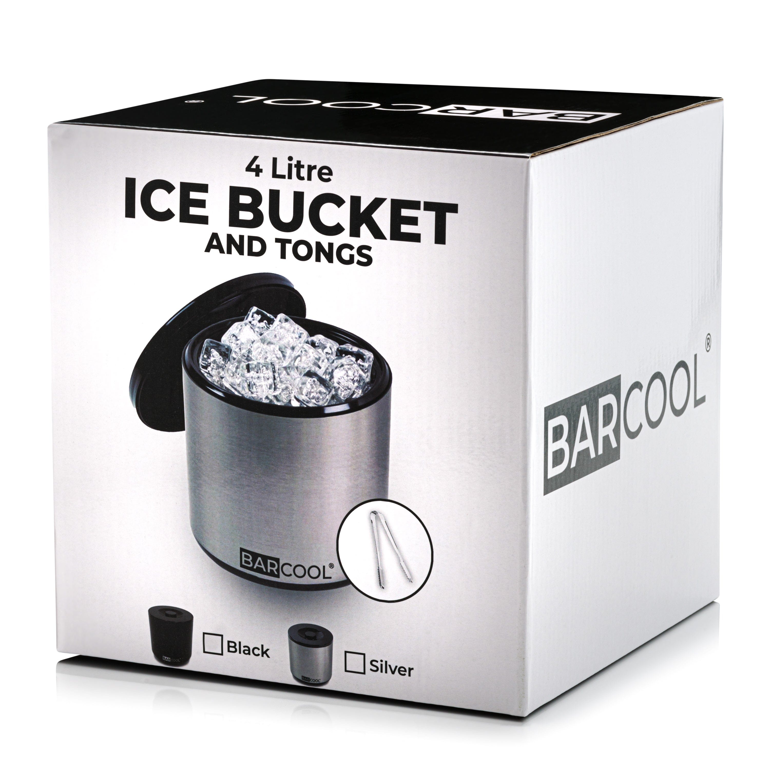 Barware Barcool 4L Ice Bucket Round - Silver