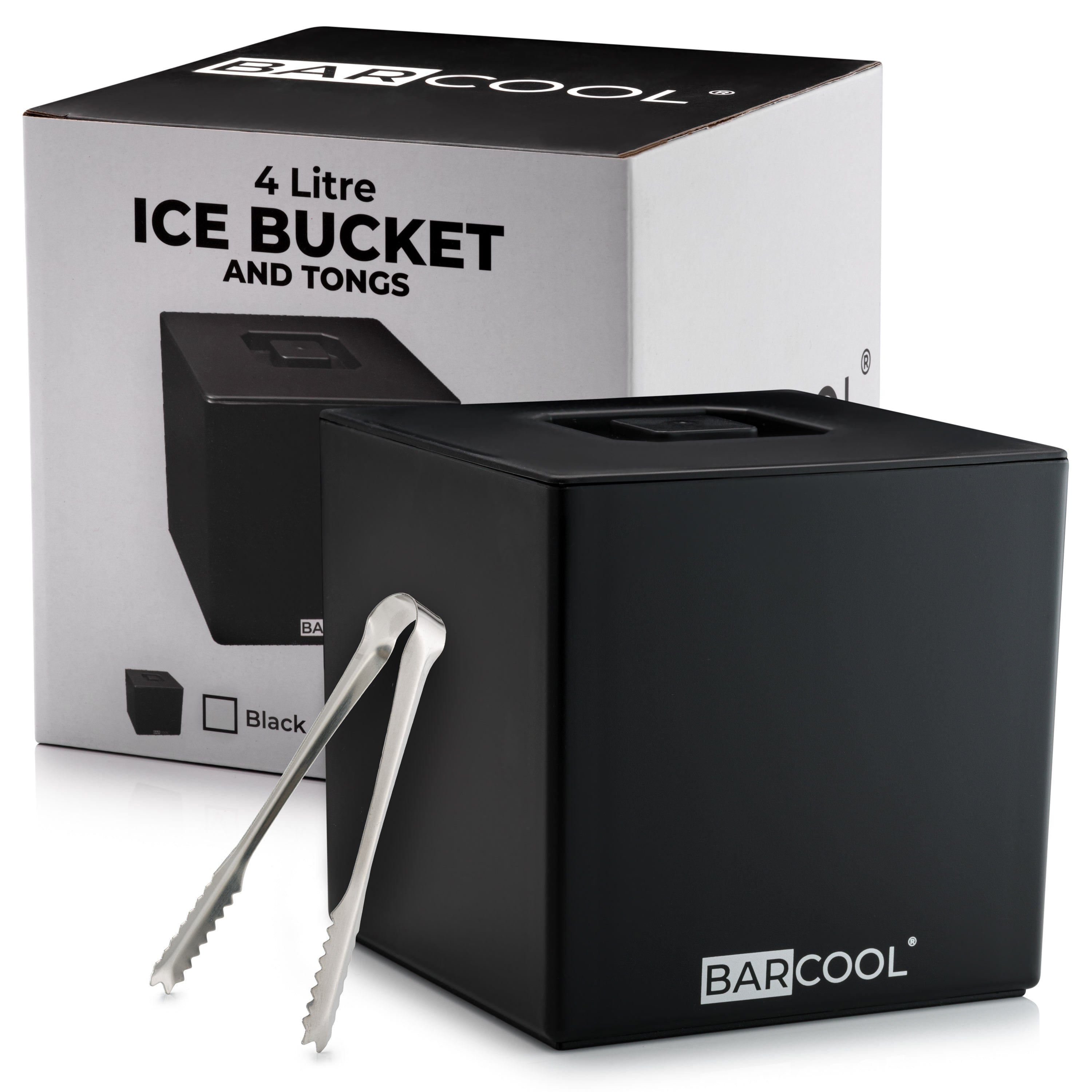 Barware Barcool 4L Ice Bucket Square - Black