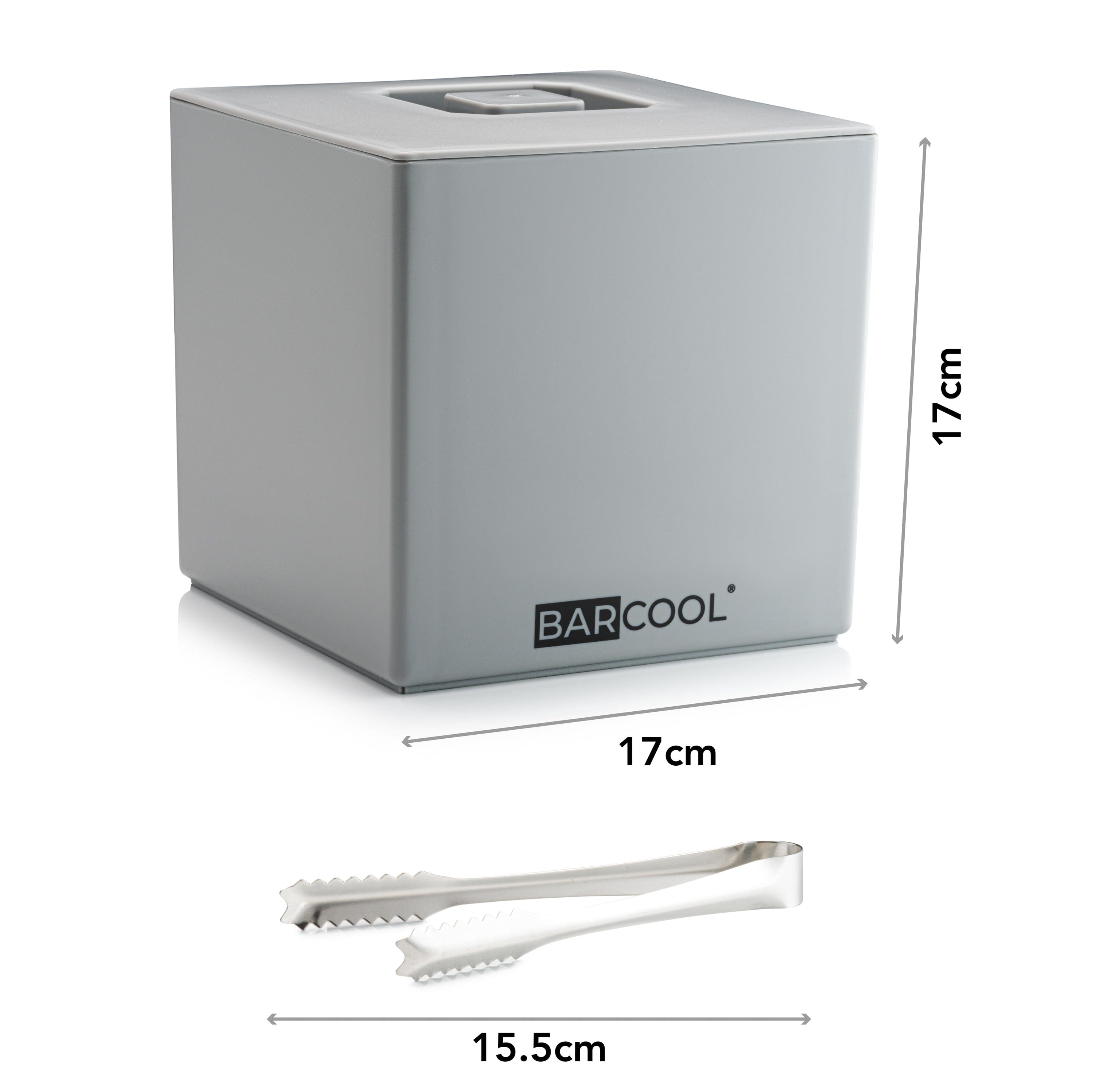 Barware Barcool 4L Ice Bucket Square - Grey