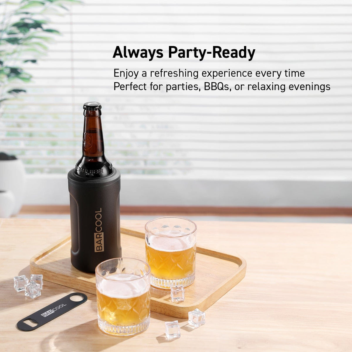 Barware Barcool Insulated Beer Cooler and Tumbler with Opener