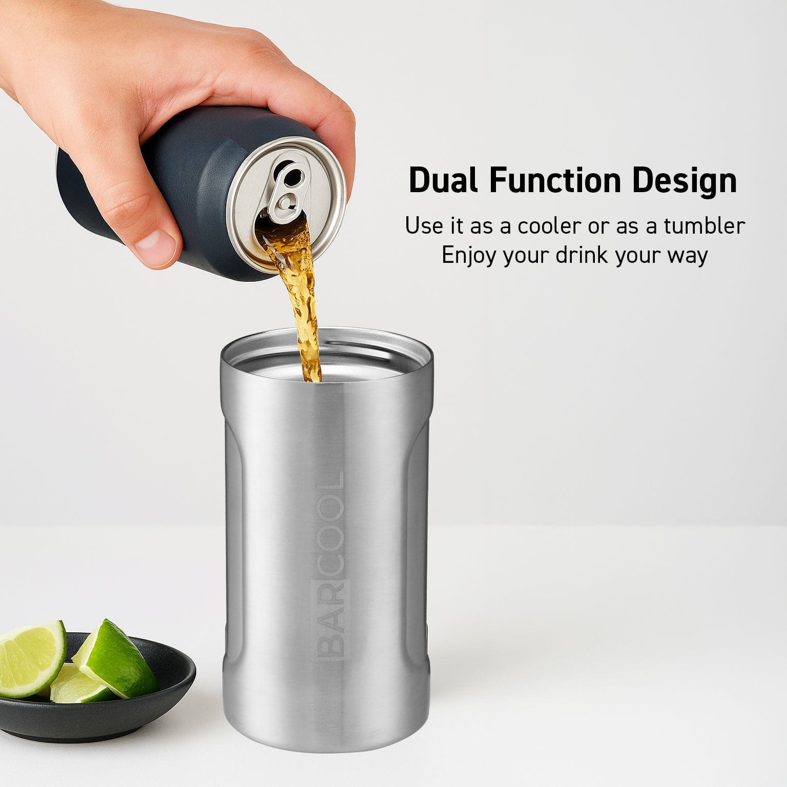 Barware Barcool Insulated Beer Cooler and Tumbler with Opener SS
