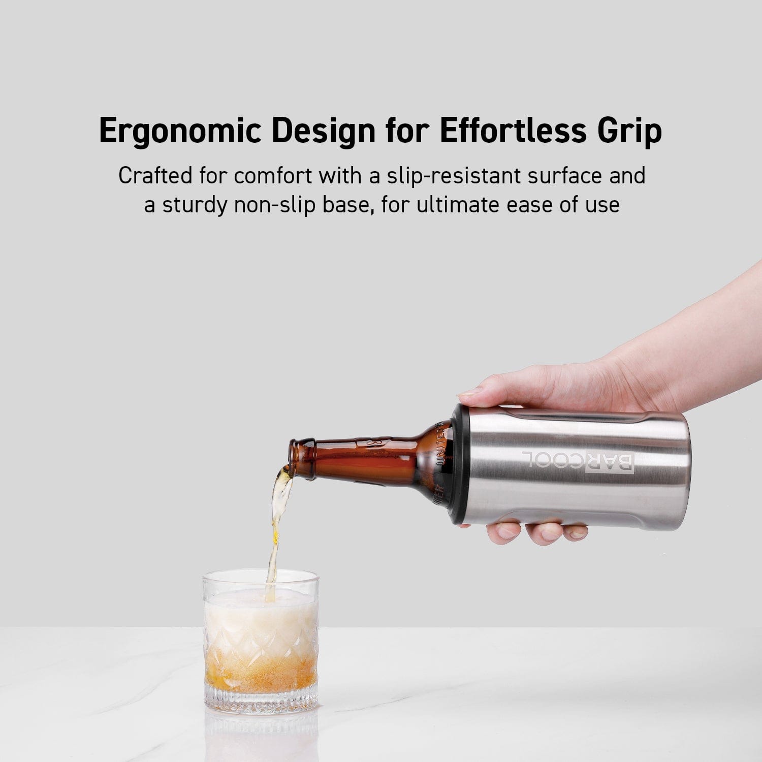 Barware Barcool Insulated Beer Cooler and Tumbler with Opener SS
