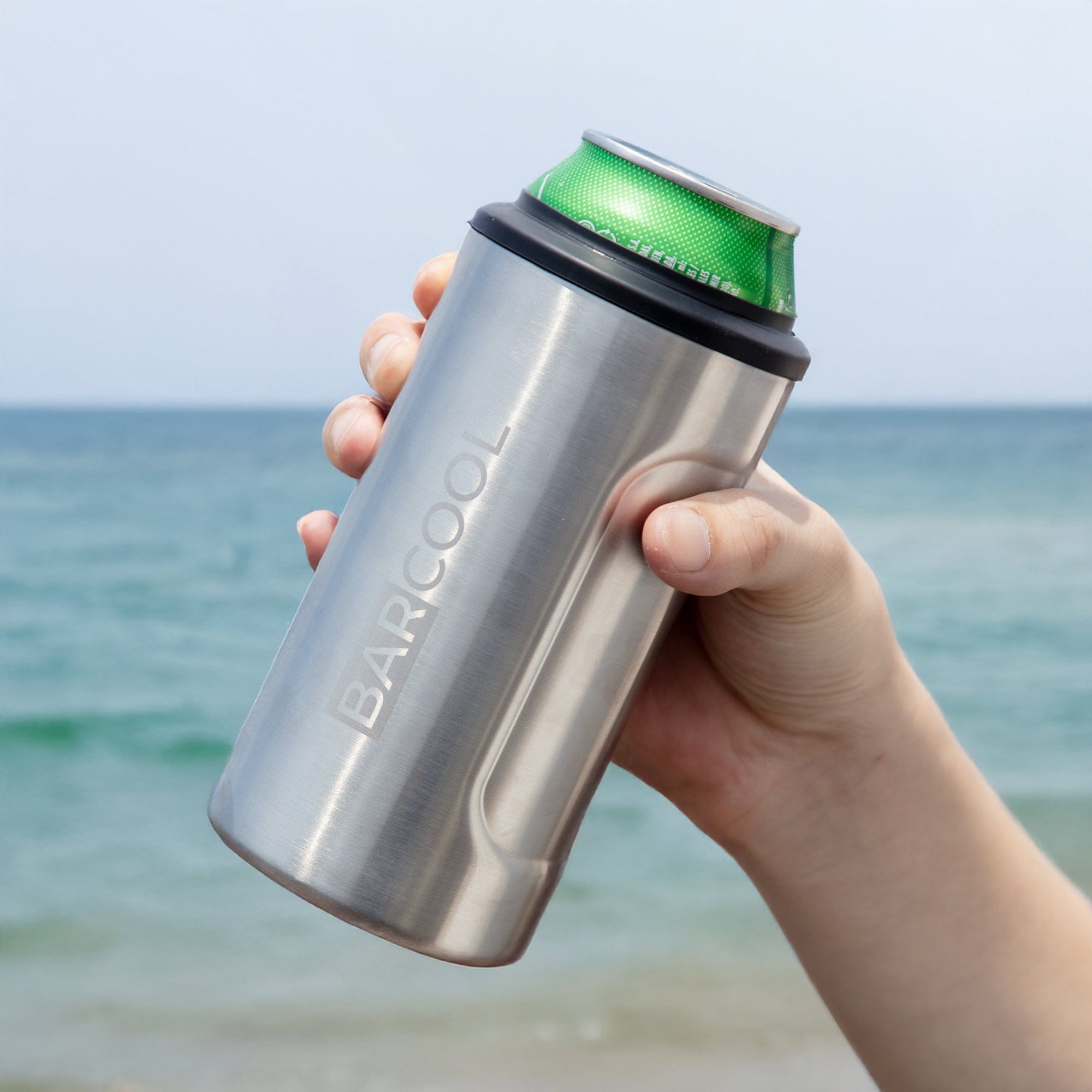 Barware Barcool Insulated Beer Cooler and Tumbler with Opener SS