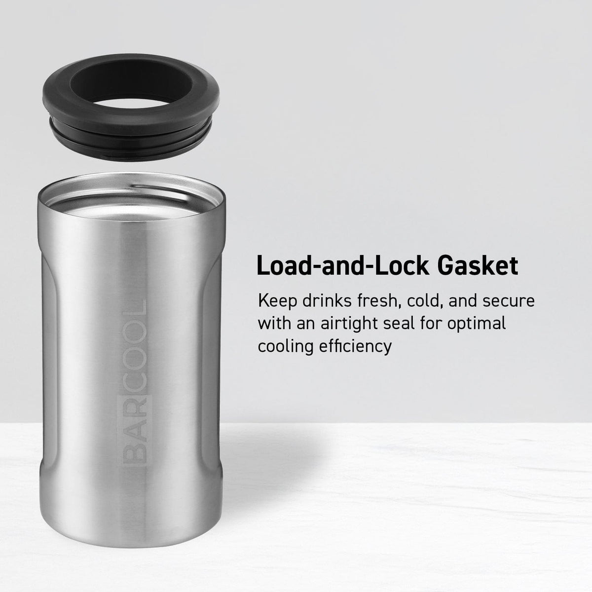Barware Barcool Insulated Beer Cooler and Tumbler with Opener SS