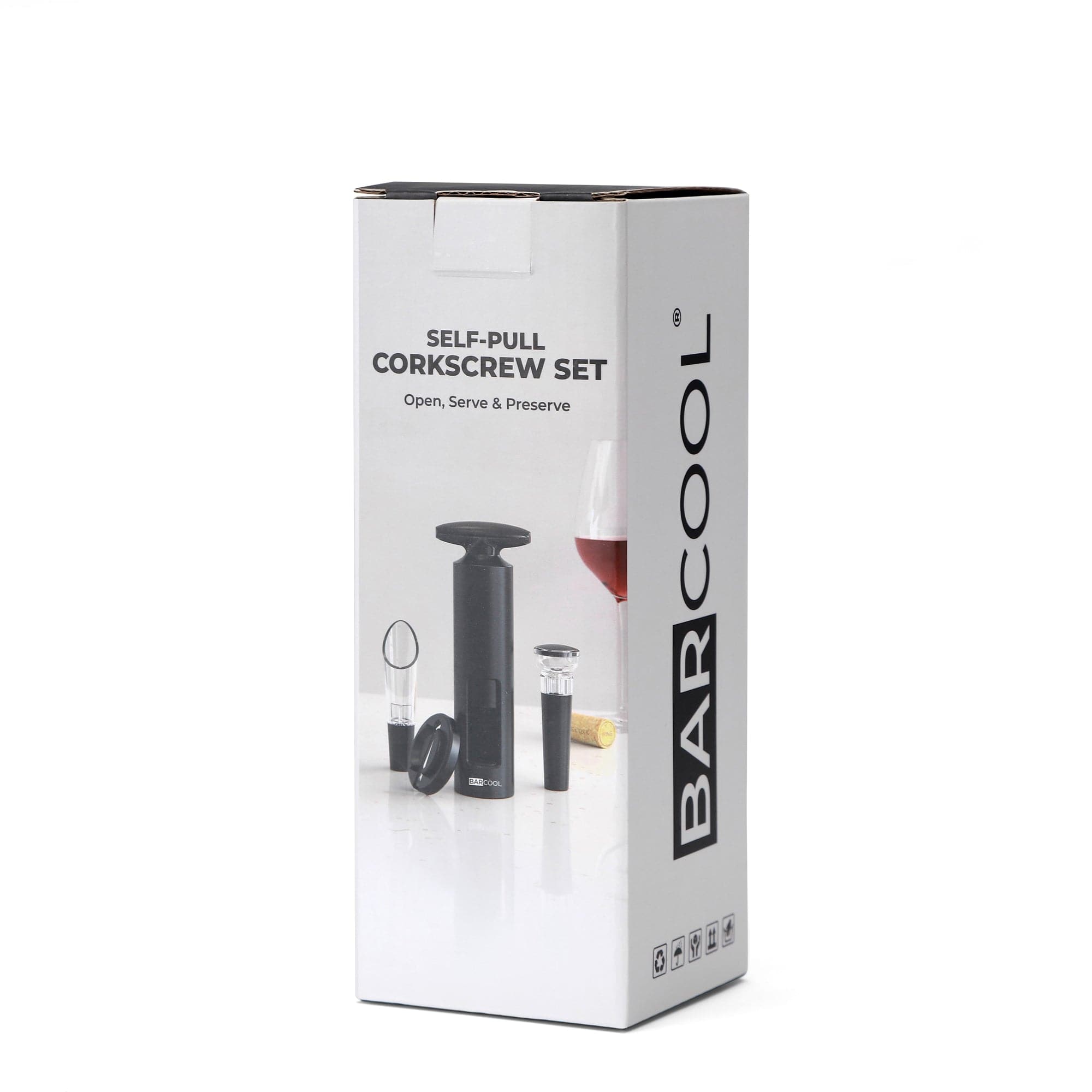 Barware Barcool Self-Pull Wine Opener Set