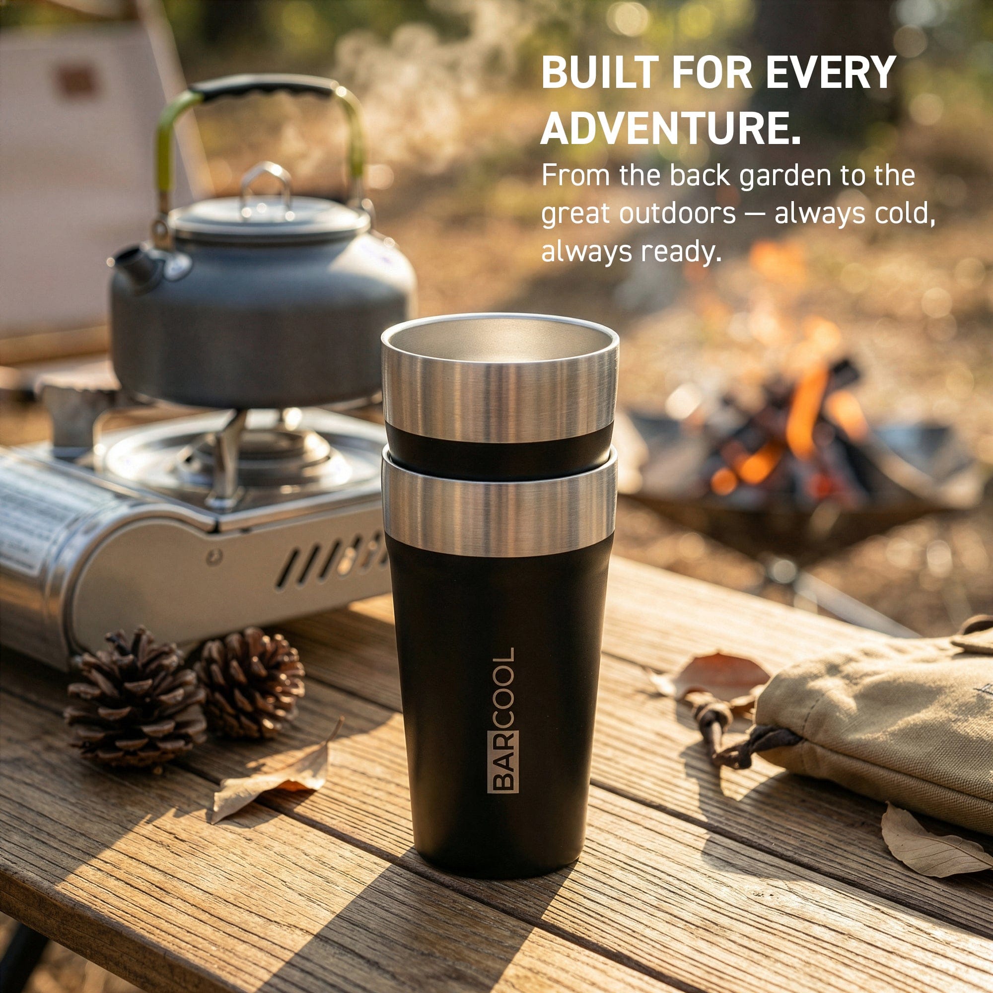 Barware Barcool Stackable Beer Cup 600ml Black