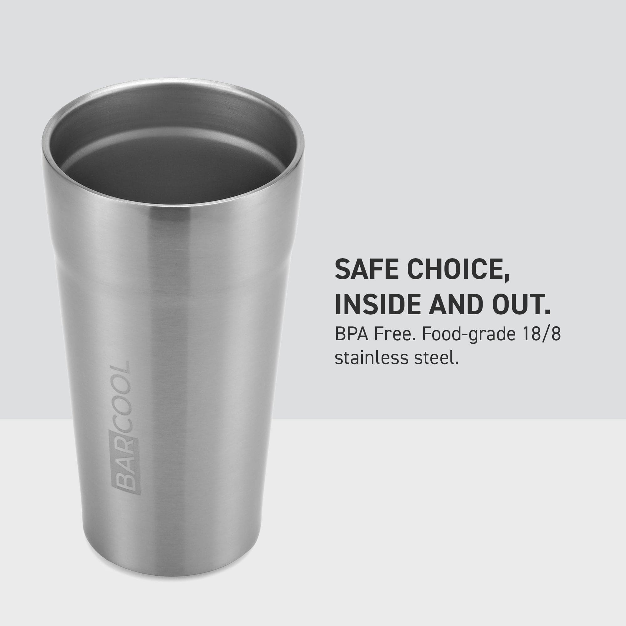 Barware Barcool Stackable Beer Cup 600ml SS