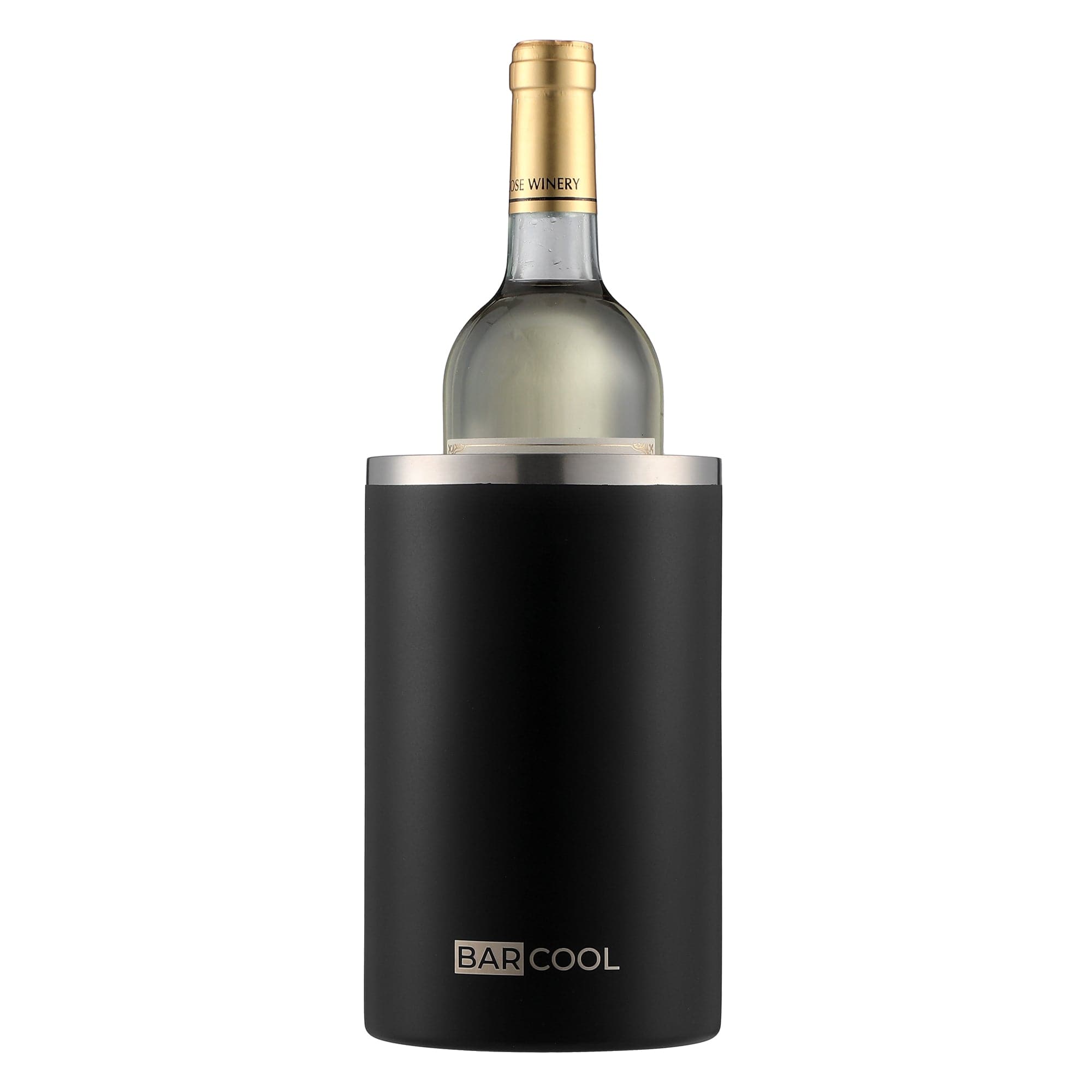 Barware Barcool Wine Cooler Sleeve Black Stainless Steel
