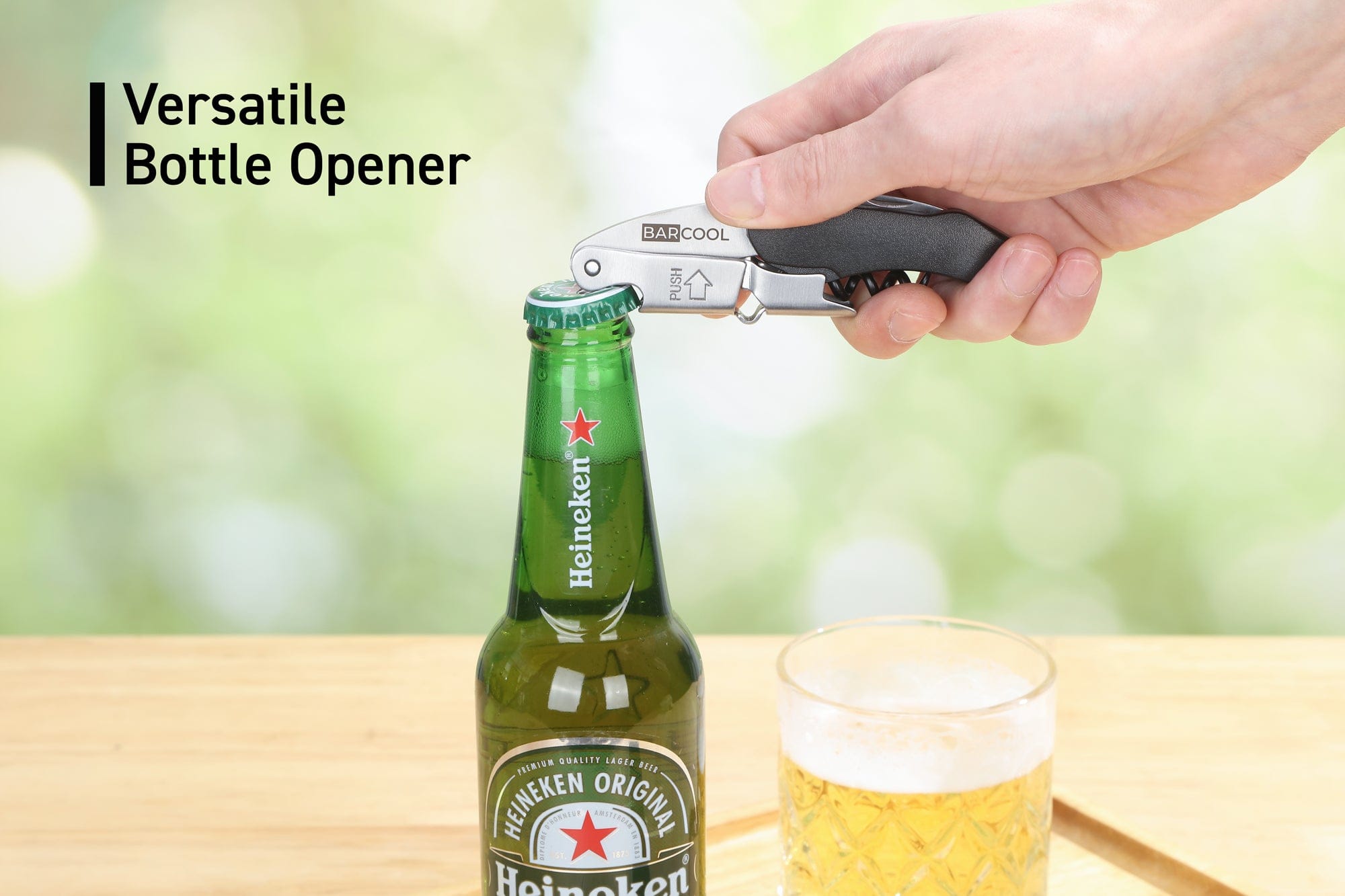 Barware Barcool Wine Opener Stainless Steel - Black