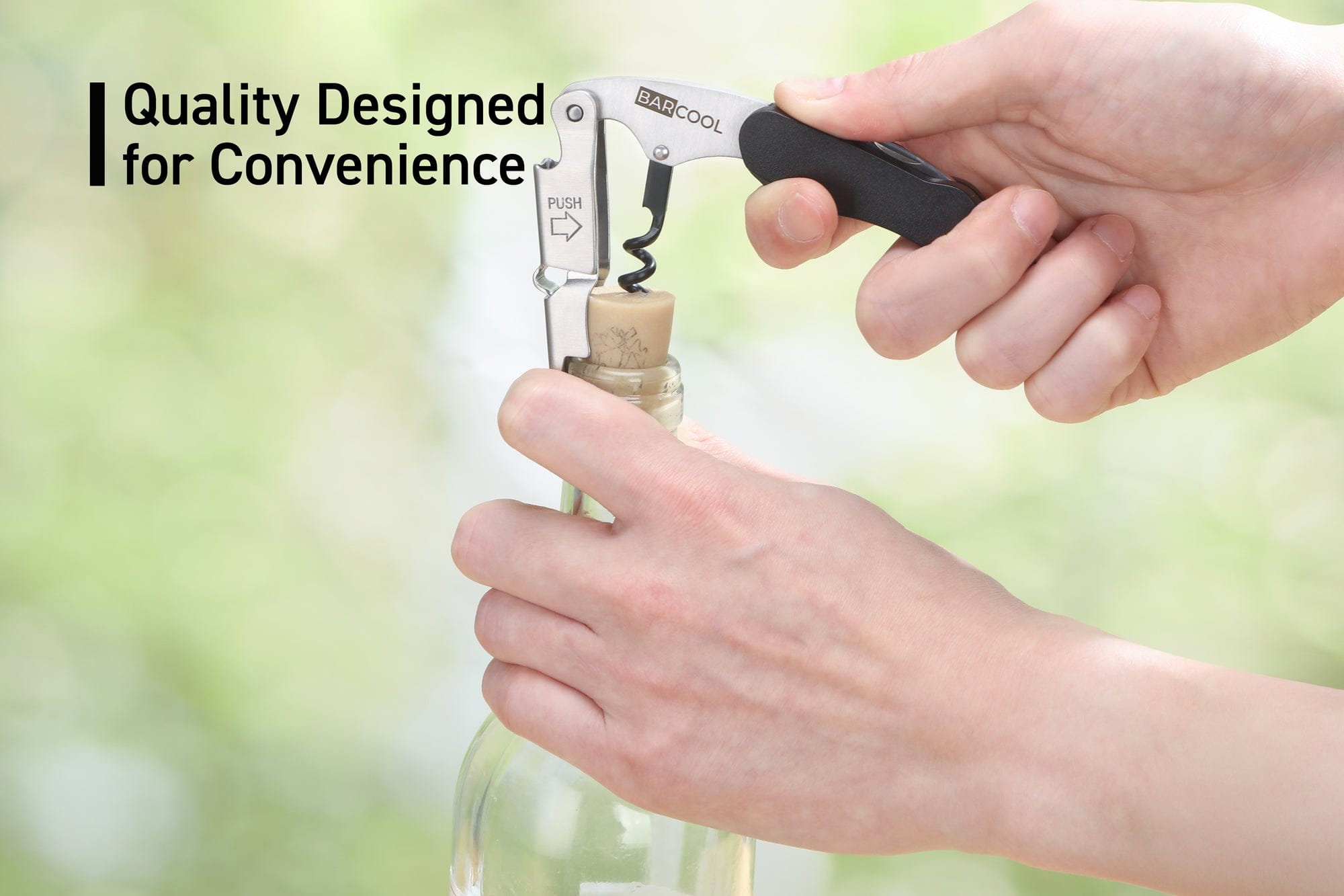 Barware Barcool Wine Opener Stainless Steel - Black