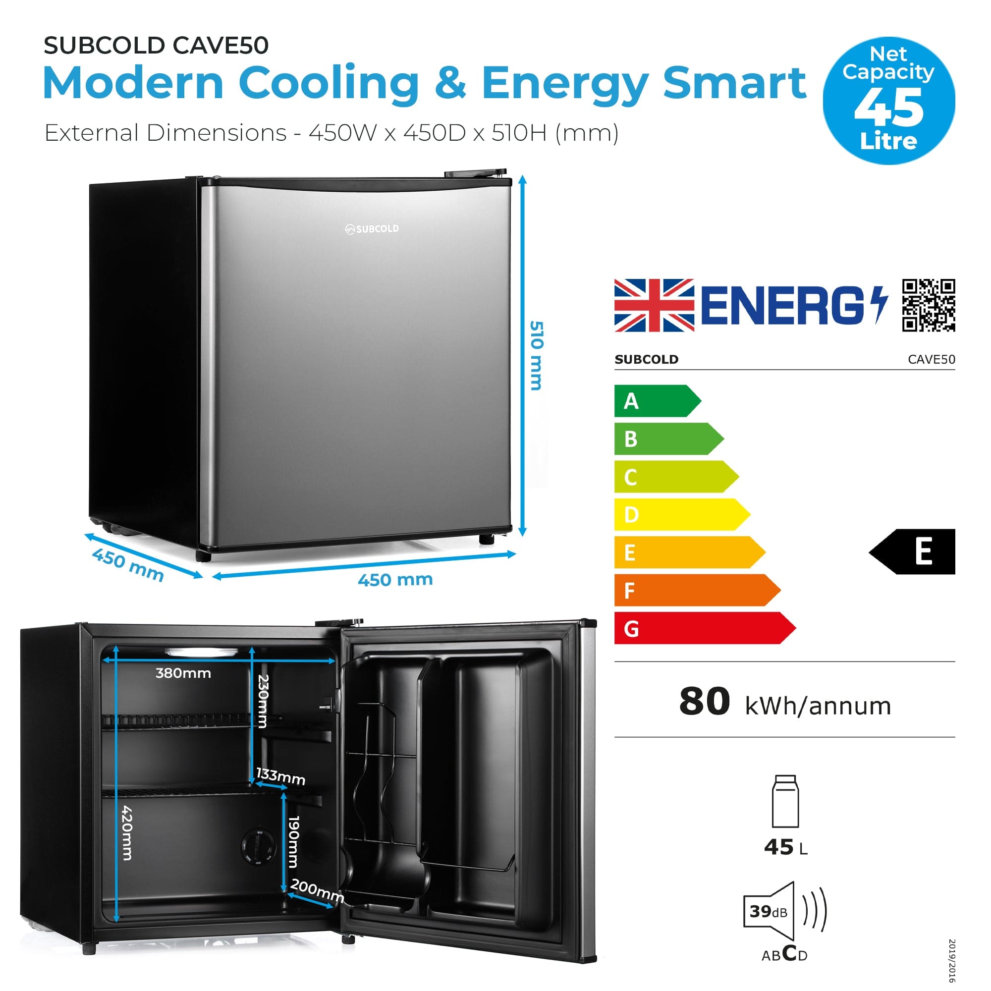 Beer Fridge Subcold Cave50 Solid Door Beer Fridge
