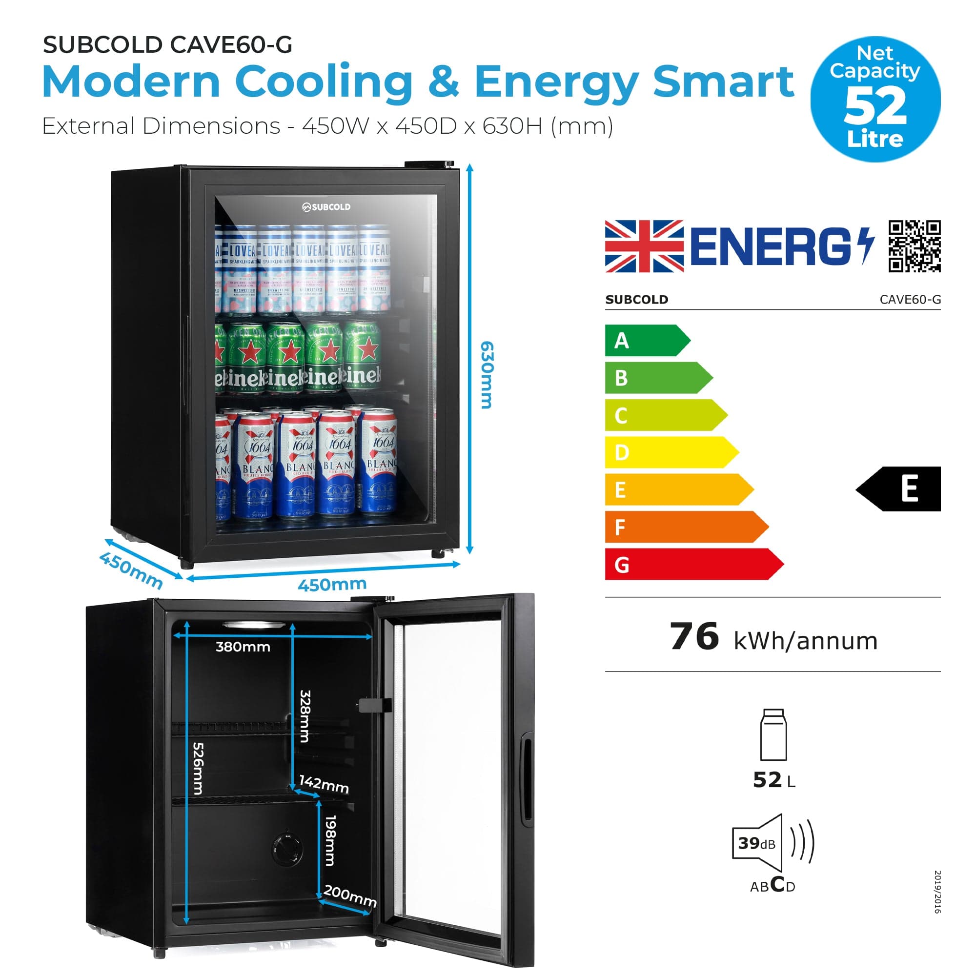 Beer Fridge Subcold Cave60-G Beer Fridge