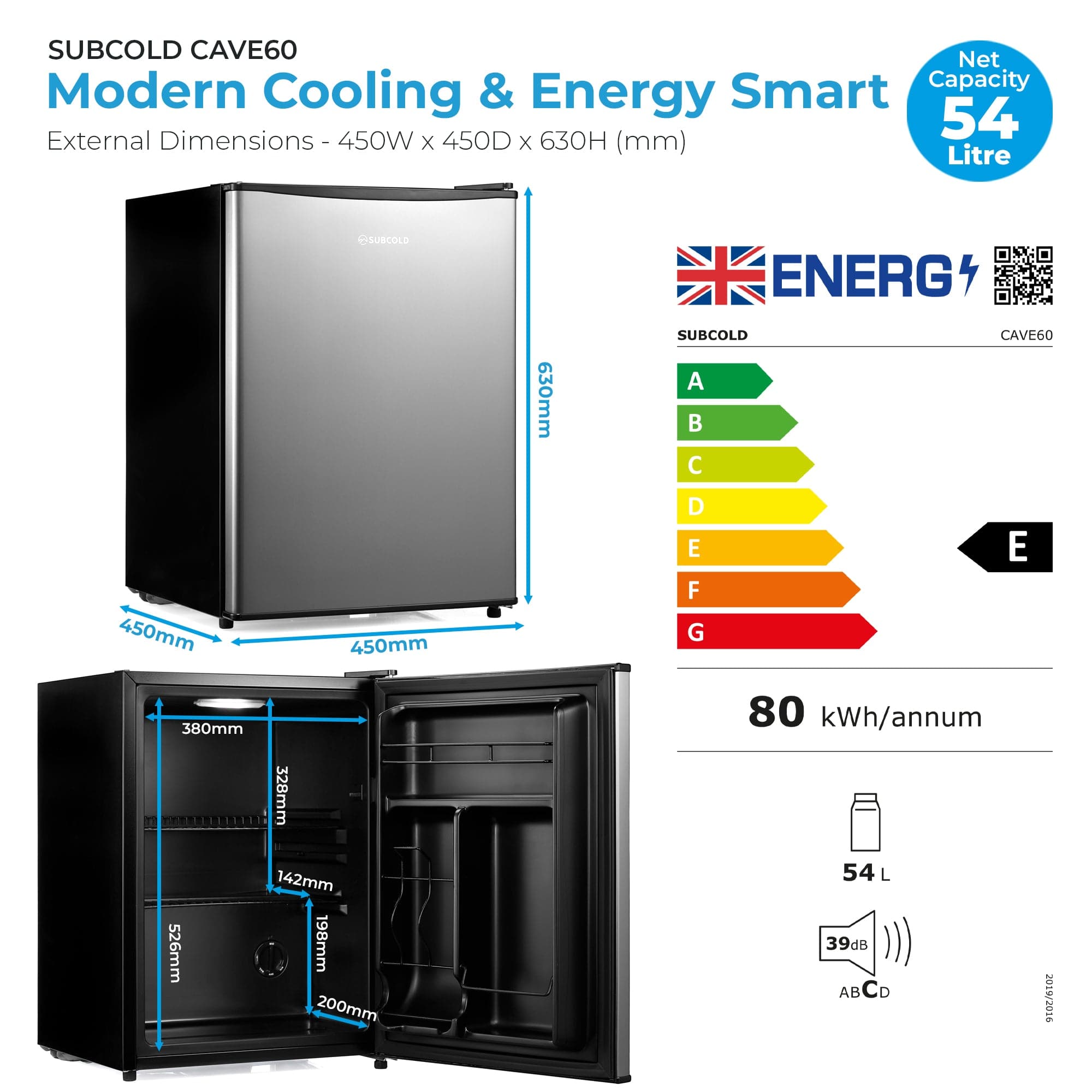 Beer Fridge Subcold Cave60 Solid Door Beer Fridge