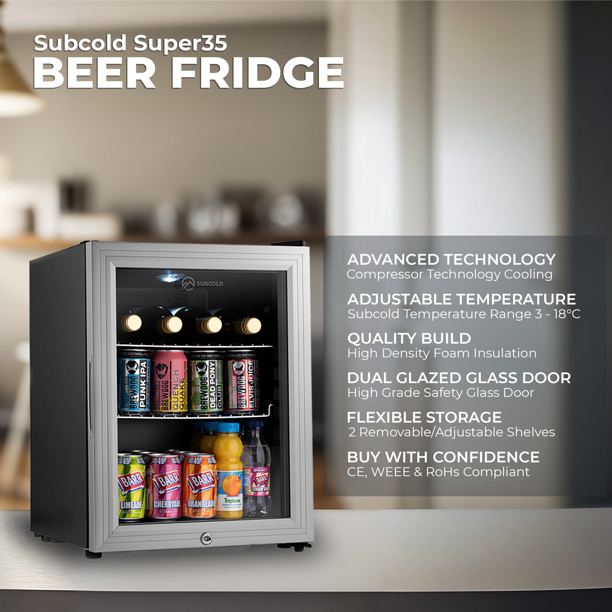 Beer Fridge Subcold Super35 LED Beer Fridge