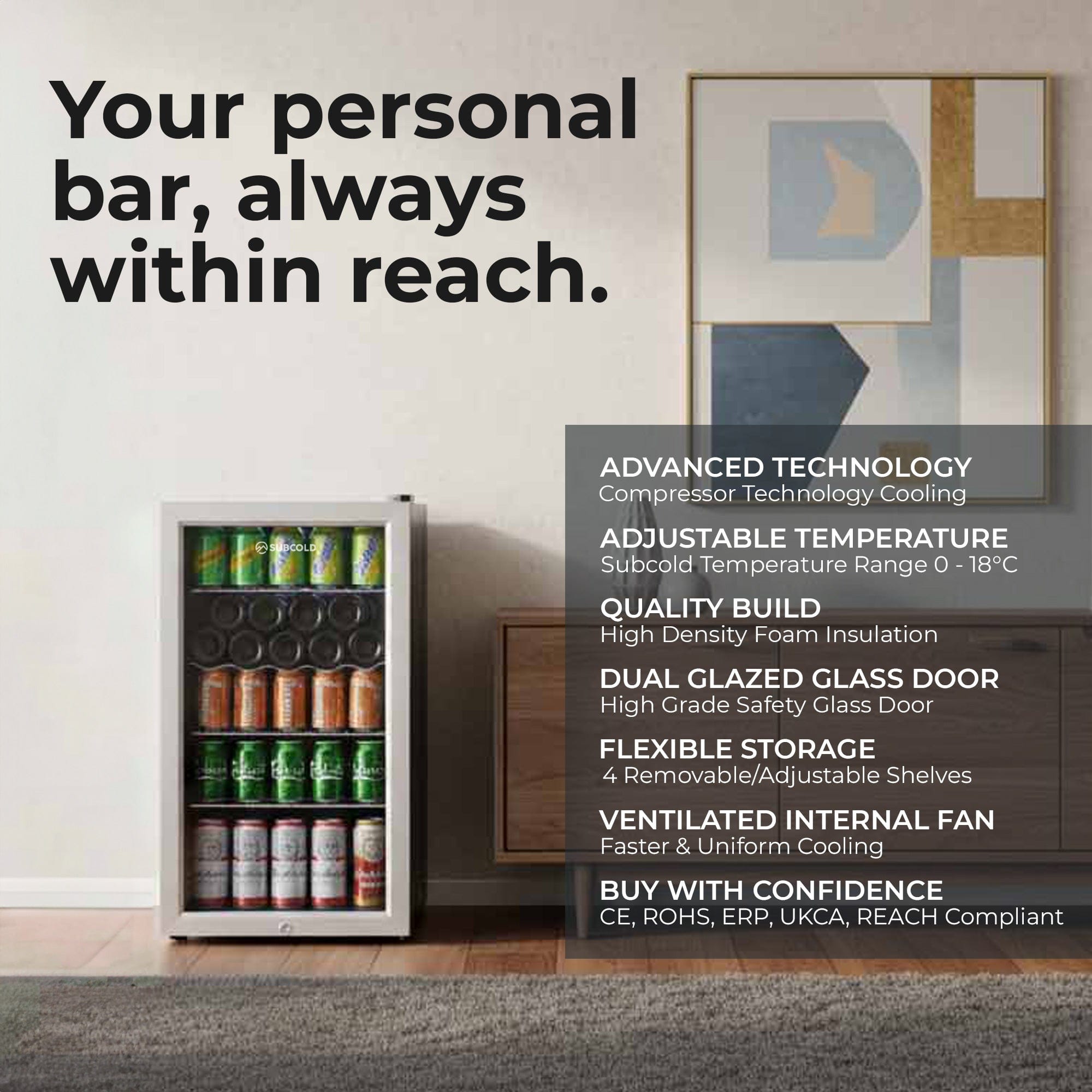 Beer Fridge Subcold Super85 LED Beer Fridge