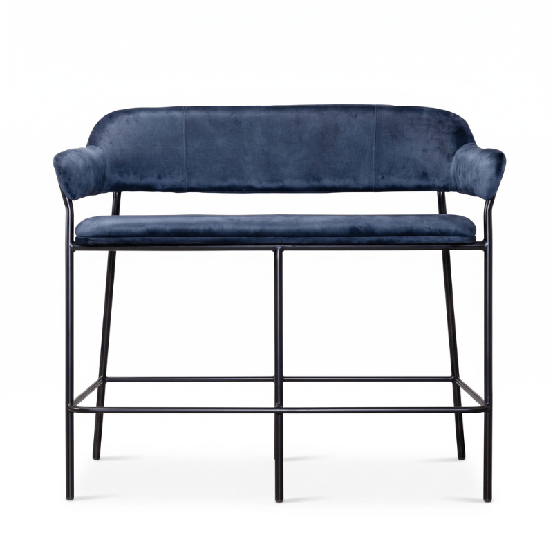 bench Bloomsbury Velvet Two-Seater Stool Bench