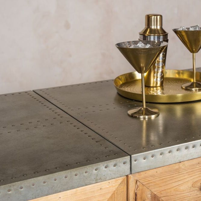 Chevron Reclaimed Pine Modular Bar