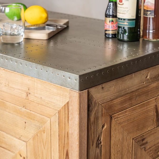 Chevron Reclaimed Pine Modular Bar