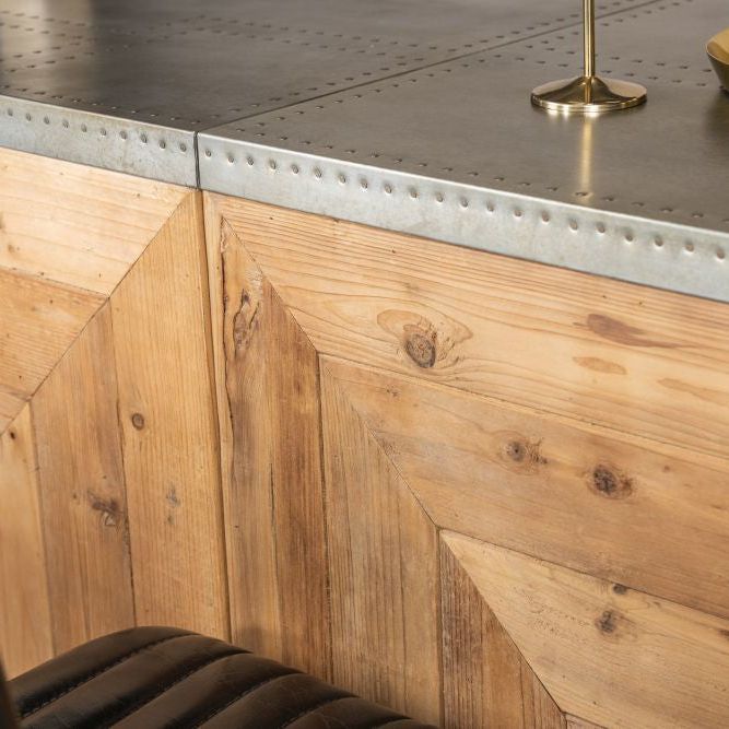 Chevron Reclaimed Pine Modular Bar
