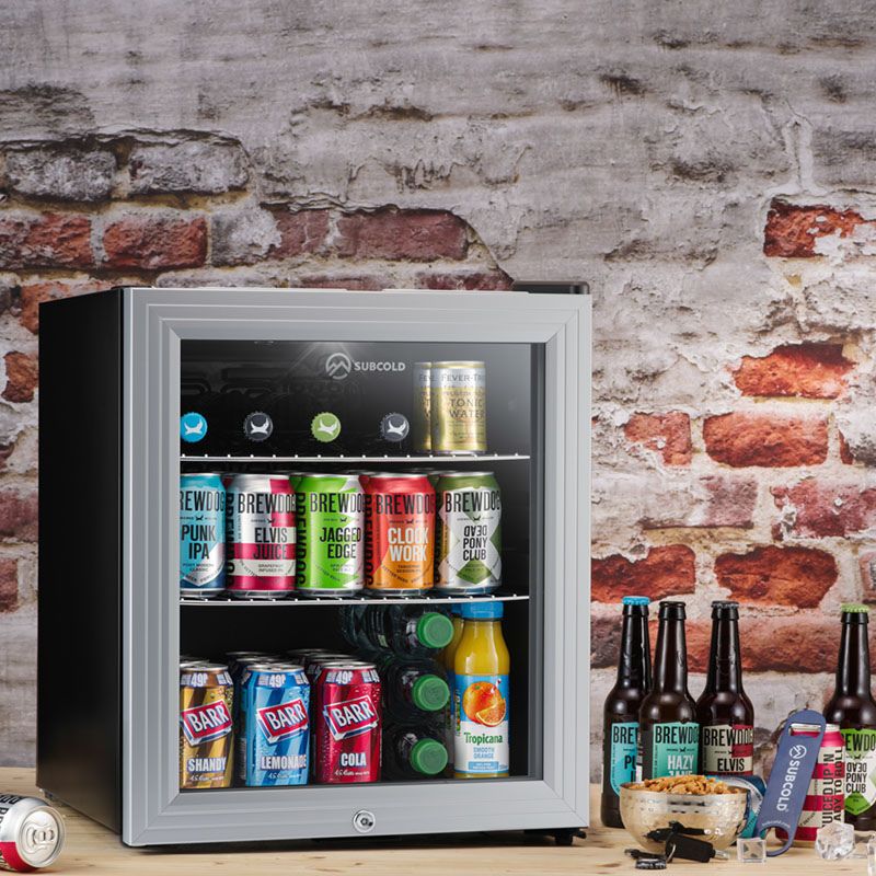 Beverage & Wine Cooler Subcold Super 50 Silver Countertop Beer Fridge
