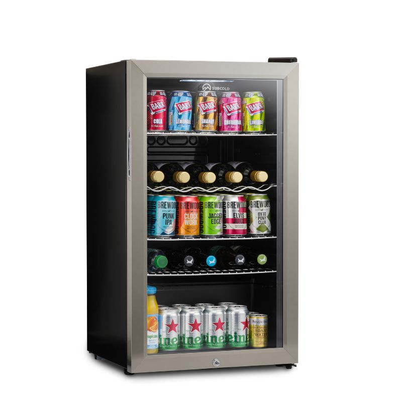 Beverage & Wine Cooler Subcold Super 85 LED Beer Fridge – Stainless Steel