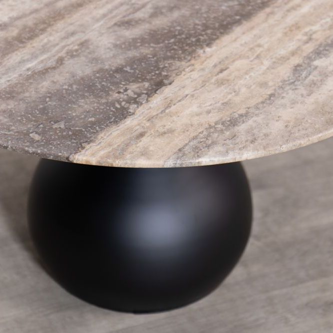 Bicester Coffee Table with Travertine Top