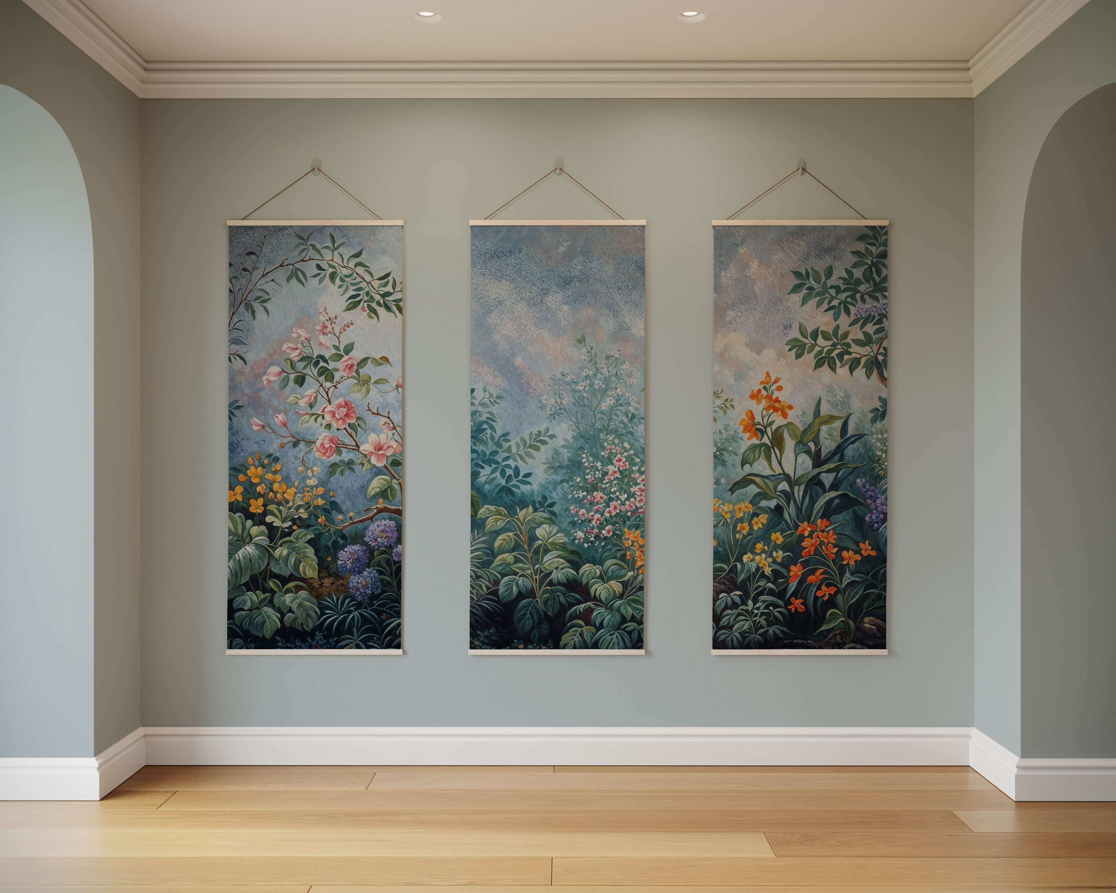 Chinoiserie Floral Garden Tapestry