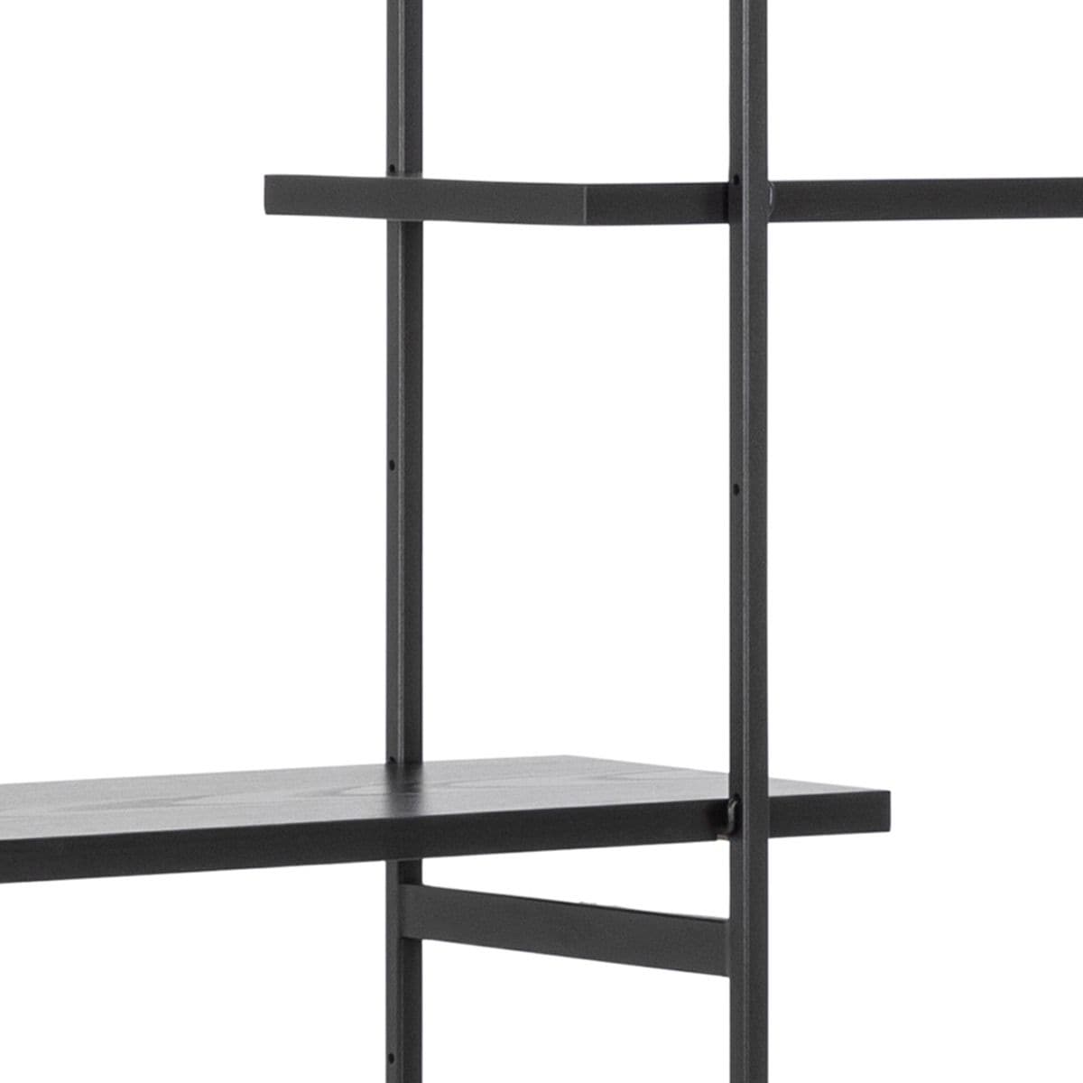 Bookcase Angus Bookcase with 1 Sliding Door & 5 Shelves in Black