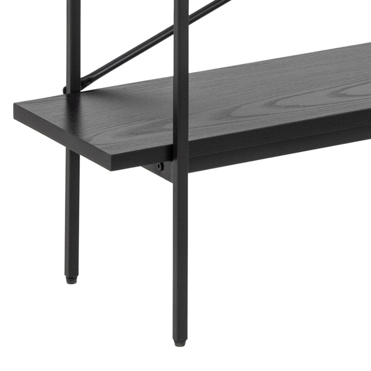 Bookcase Angus Bookcase with 1 Sliding Door & 5 Shelves in Black