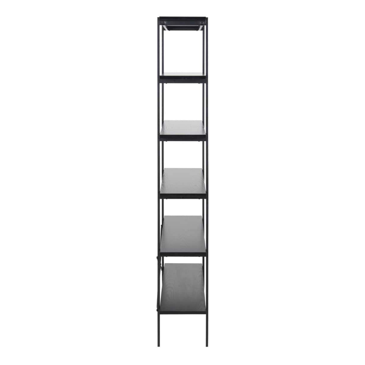Bookcase Angus Bookcase with 5 Shelves in Black