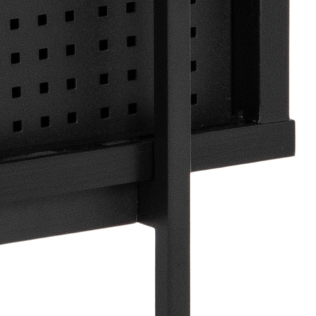 Bookcase Angus Small Bookcase with 2 Sliding Doors in Black