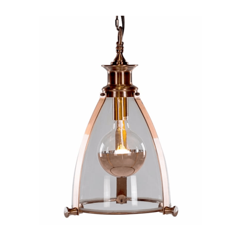 Ceiling Lights Copper and Glass Lantern Ceiling Light