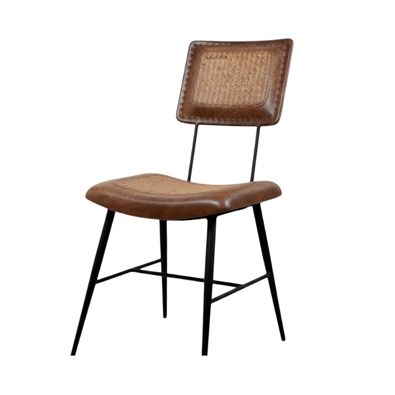 Chair 87Cm Brown Tan Leather Chair