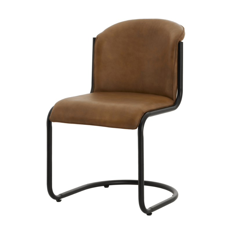 Chair Billy Leather Curved Dining Chair