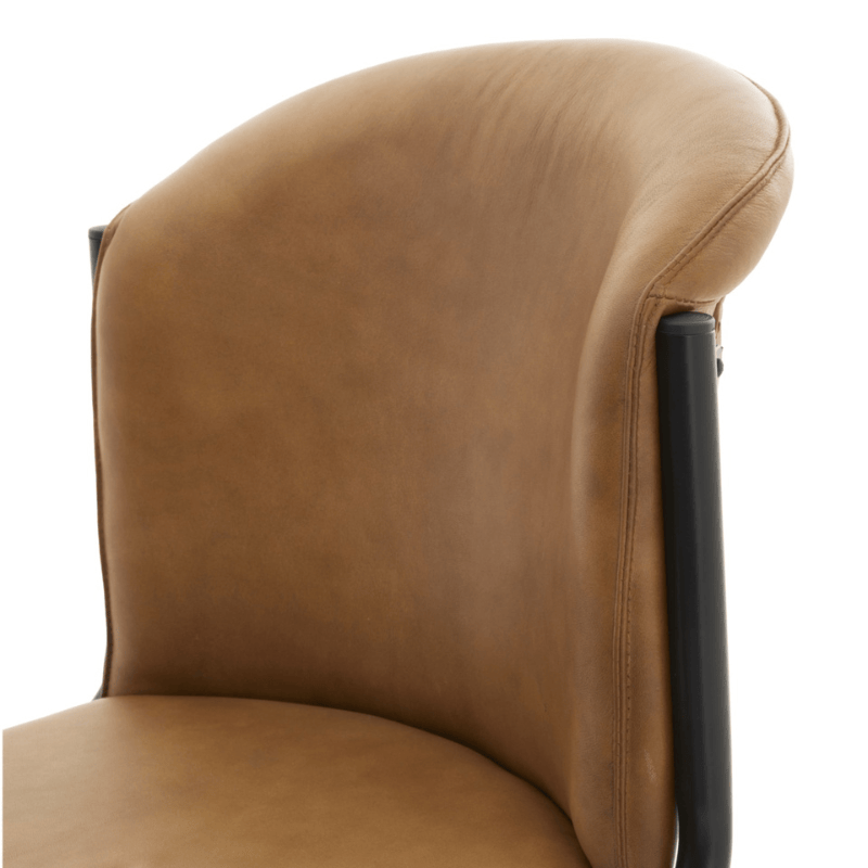Chair Billy Leather Curved Dining Chair